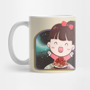 Girl eat spaghetti Mug